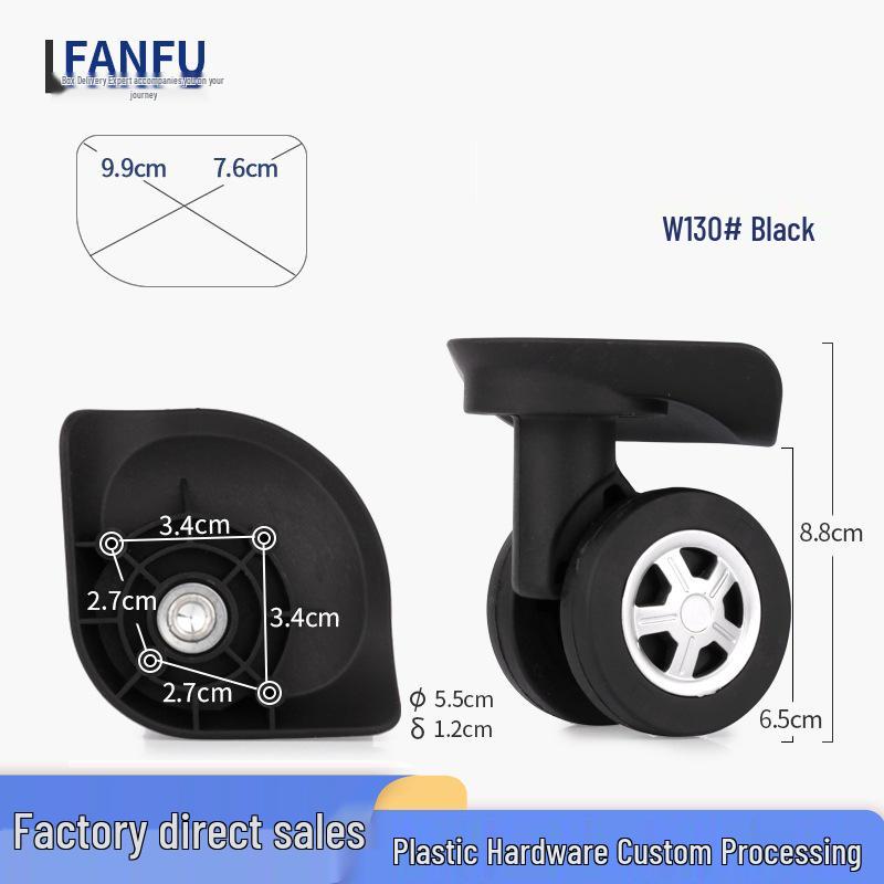 Universal Leather Trolley Case Wheels - Silent Replacement Casters for Luggage