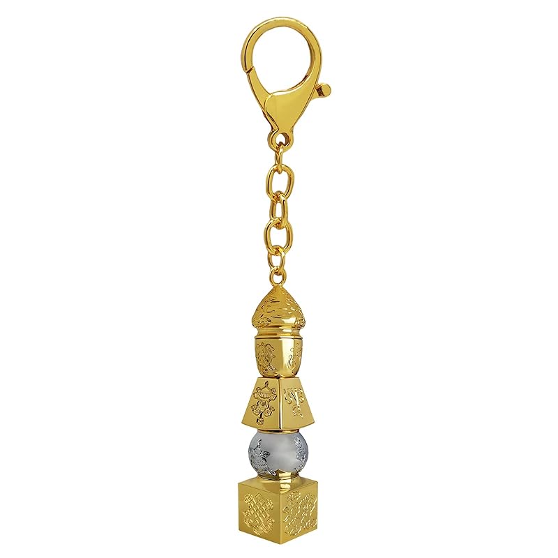 [YISHUI] (Isui) feng shui 3 colors 5 elements Five elements pagoda key ring Five Yellow Pagoda decoration energy amulet Good luck goods relationship