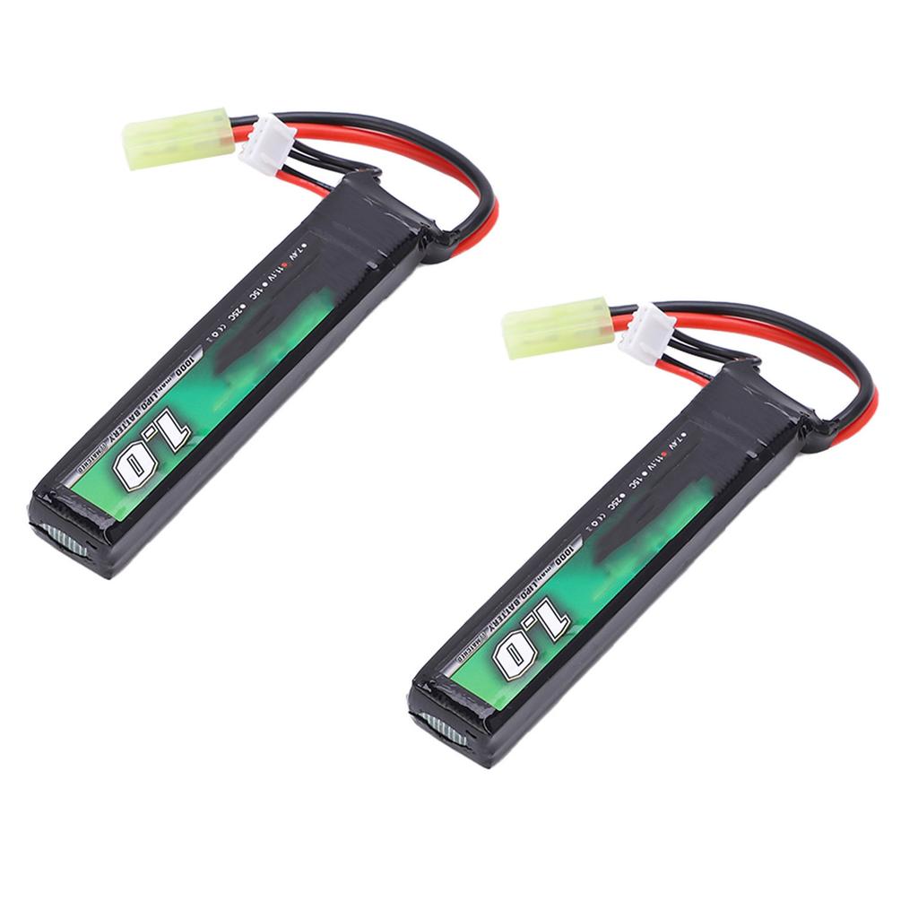 2 Stück 11,1 V 1000 mAh 15C Lipo-Akkupack mit Mini-Stecker Einzelzelle für Tamiya für RC-Auto Spielzeug