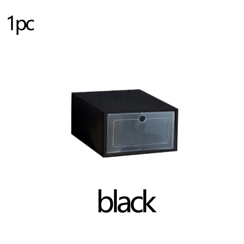 Прозрачный ящик для обуви Утолщенный Складной Пластиковый чехол для обуви Пылезащитный Штабелируемый Ящик для обуви Прозрачный Дисплейный ящик Органайзер Хранение Women-31x22x12cm