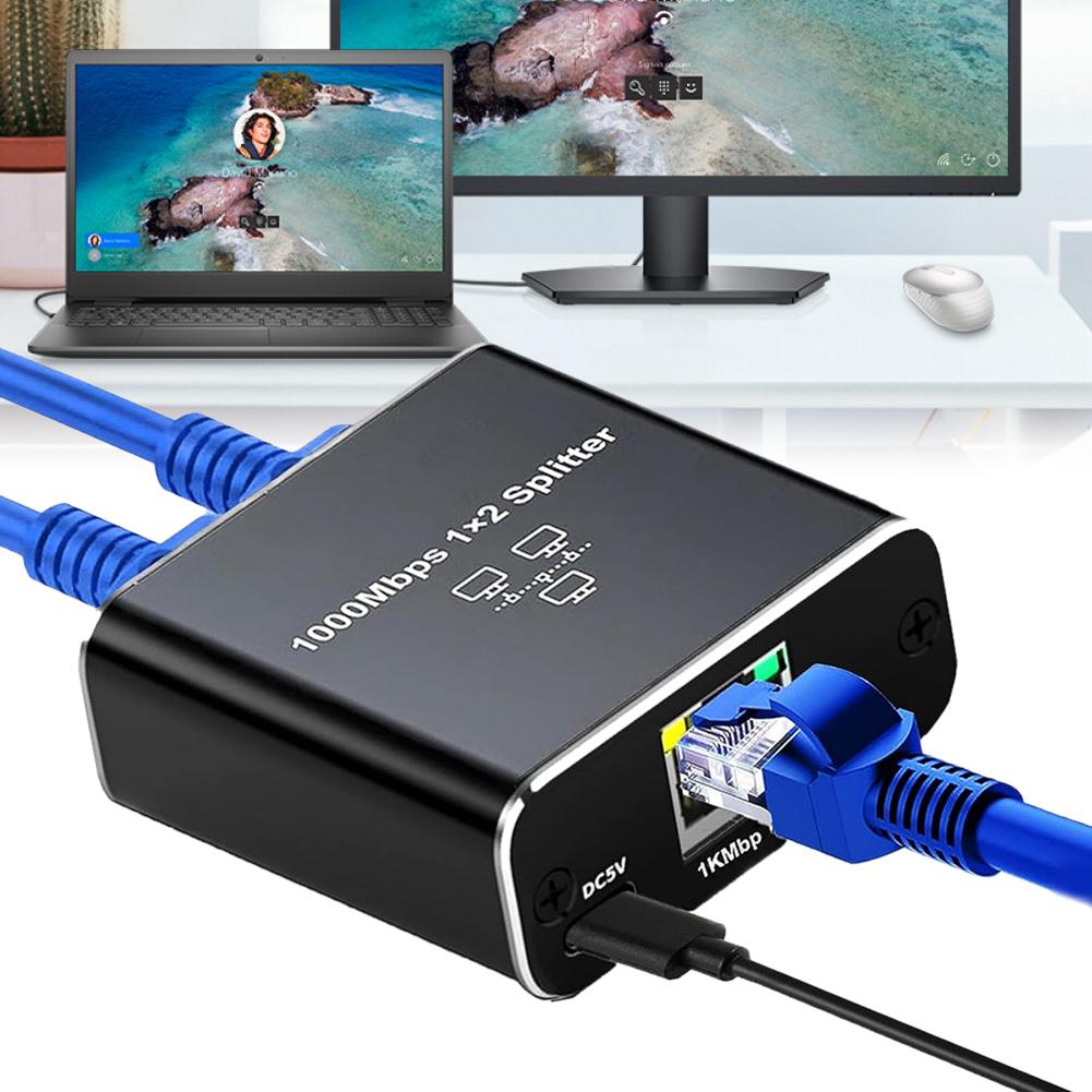 

Розгалужувач Ethernet RJ45 Розгалужувач Ethernet 1 до 1/2/4 Високошвидкісний 1000 Мбіт/с Мережевий подовжувач Роз єм CAT 5 6 7 8 Мережевий кабель
