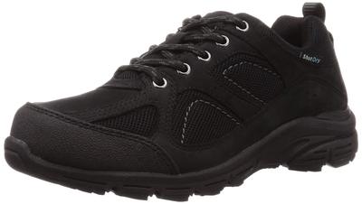 World March WL3602 Breathable and Waterproof Casual Shoes with Suitable for Rain or Size 3E Men's Zipper, Shine, Black, 22.0 Cm,