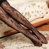 Women Vintage Tattoo Lace Pantyhose Sexy Black Tight Flowers Mesh Stockings