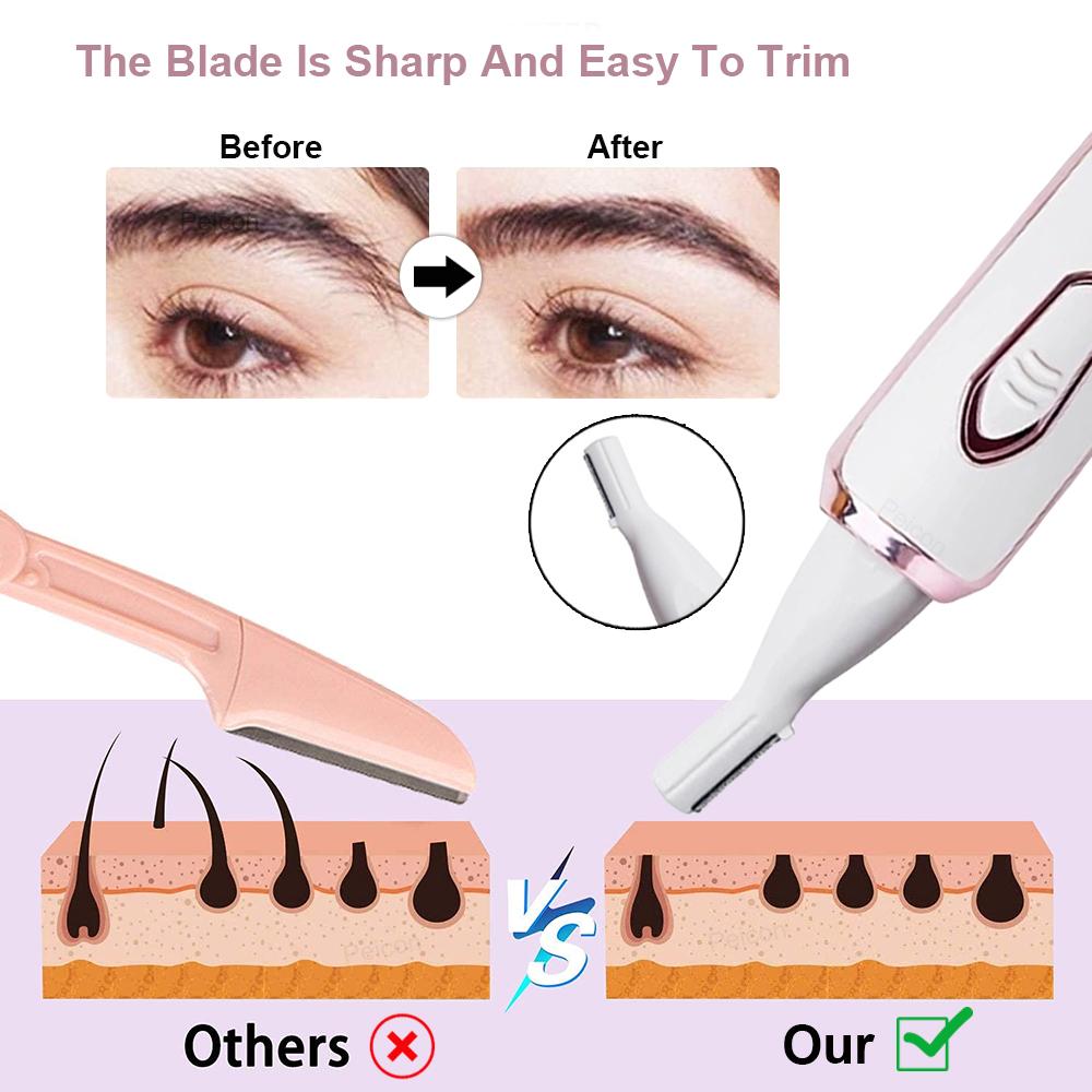 Portable Epilator Tool Electric Razor for Women Body Leg Bikini Hair Trimmer Painless Face Mustache Shaver Underarm Hair Removal