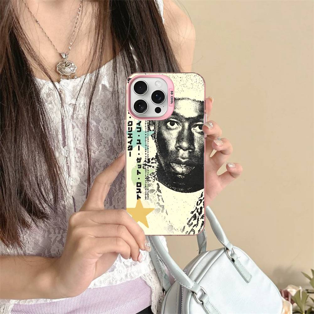 T-Tylers The Creator Rapper For Iphone 15 14 13 Plus 17 16 12 11 Pro Max Matte Colored Silver Luxury Phone Cover