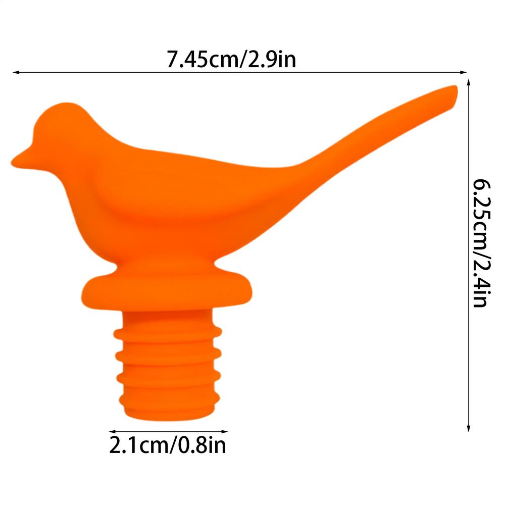 Wine Bottle Stopper 3D Bird Reusable Plug Silicone Champagne Stopper For Champagne Liquor Beverage Beer Bar Kitchen Party