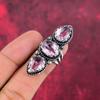Pink Kunzite Gemstone Ring, 925 Sterling Silver Jewelry Adjustable Ring, Handmade Antique Jewelry Gift For Mother