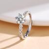 TikTok Influencer Inspired Moissanite Six-Prong Wedding Ring for Women - One Carat Jewelry