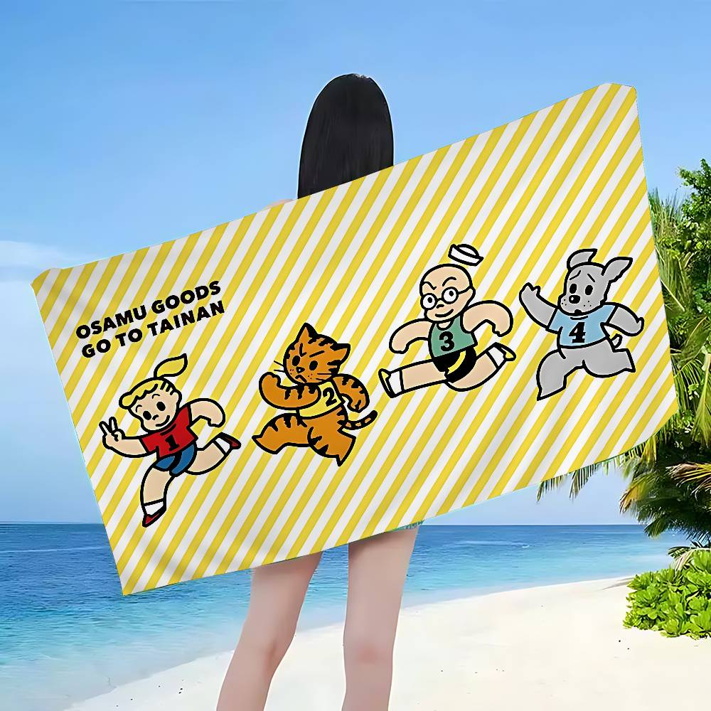 Cartoon O-osamu Good Microfiber Blanket Quick Drying Beach Towels Oversized Printing Super Absorbent Pool Towel Blanket