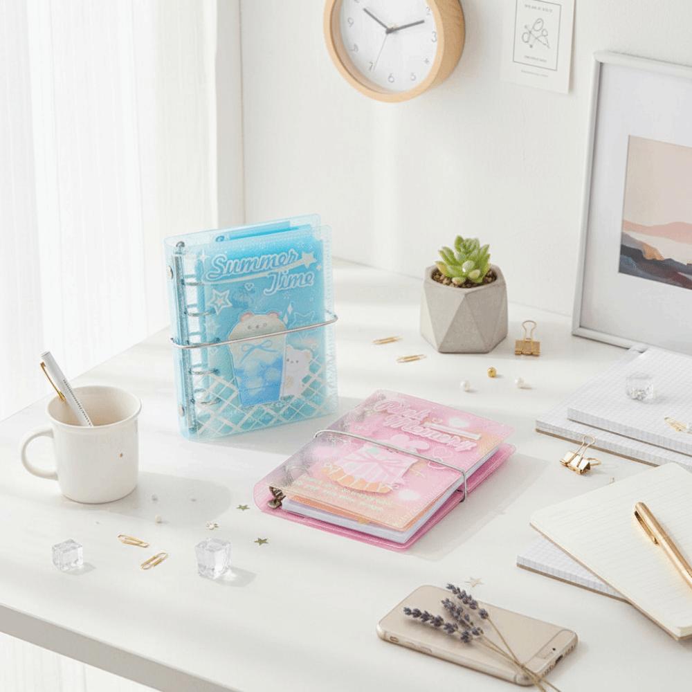 Portable Binder Ring Notebook Exquisite Diary Book Diary Book PVC Notebook  Office Use