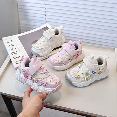 Children's Winter Sneakers Sweet Girls School Sneakers Princess Fashion Versatile Kids Causal Cotton Shoes Non-slip Breathable