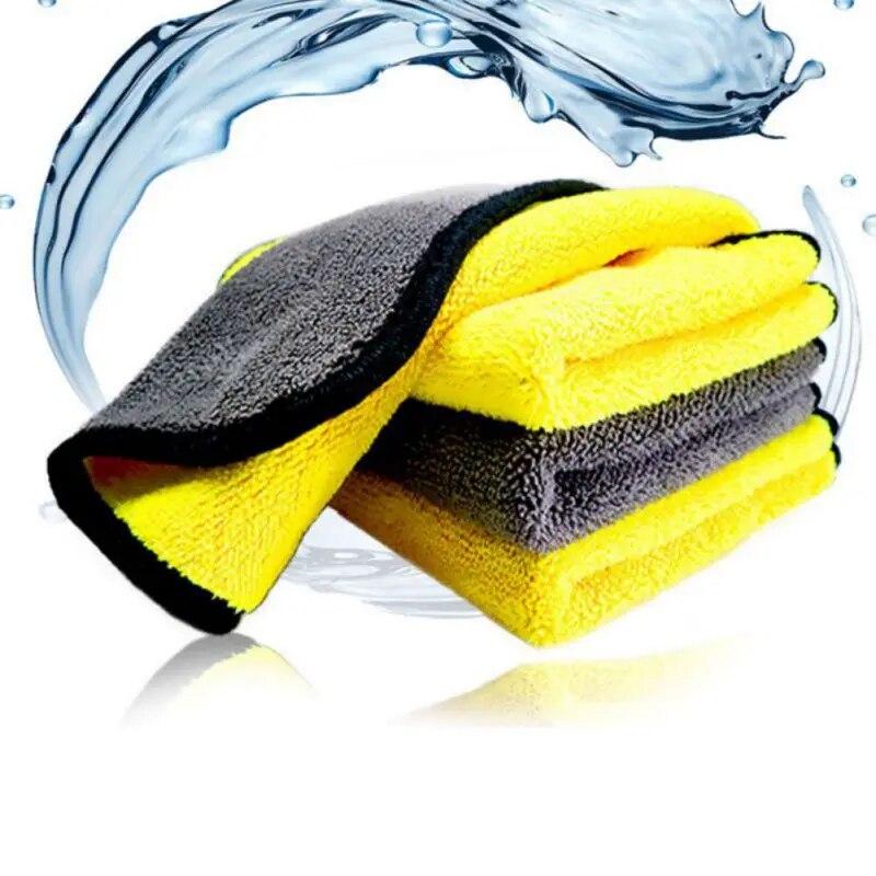 Car Wash Towel Microfiber Cleaning Drying Cloth Hemming Care Cloth Detailing Washing Towel