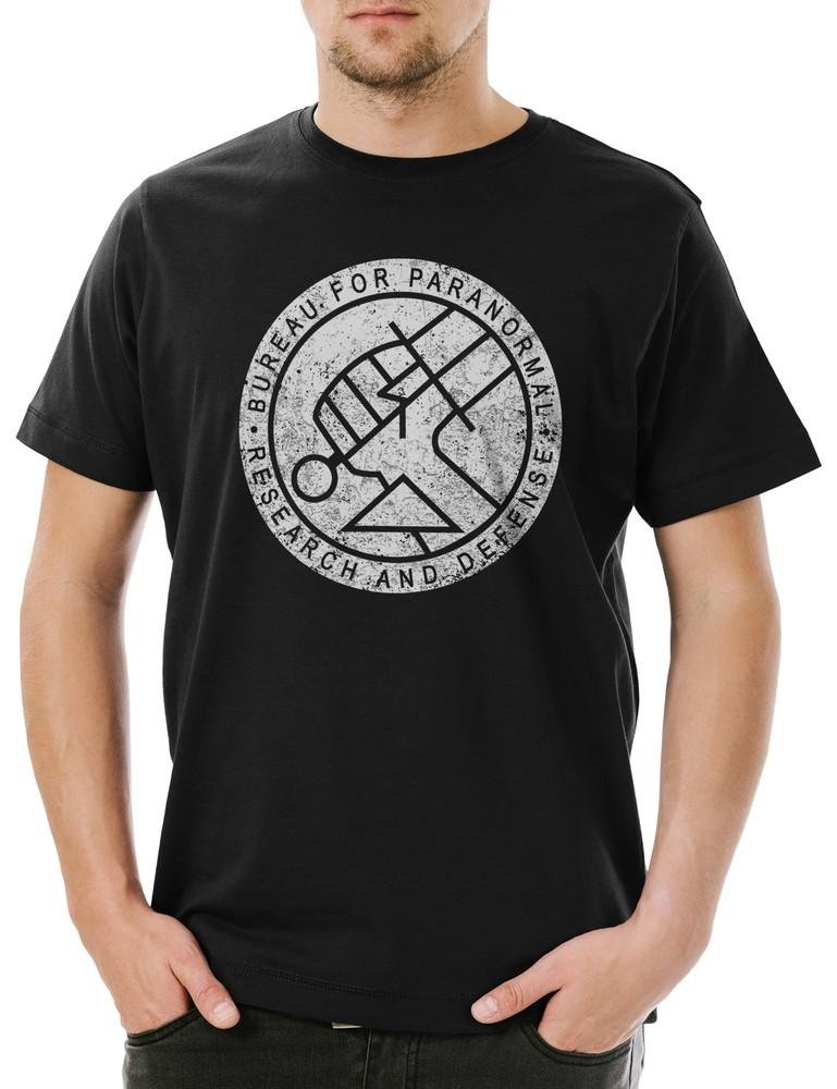 

Bureau For Paranormal Research And Defense Mens T-Shirt Bprd Hellboy Logo Cult M