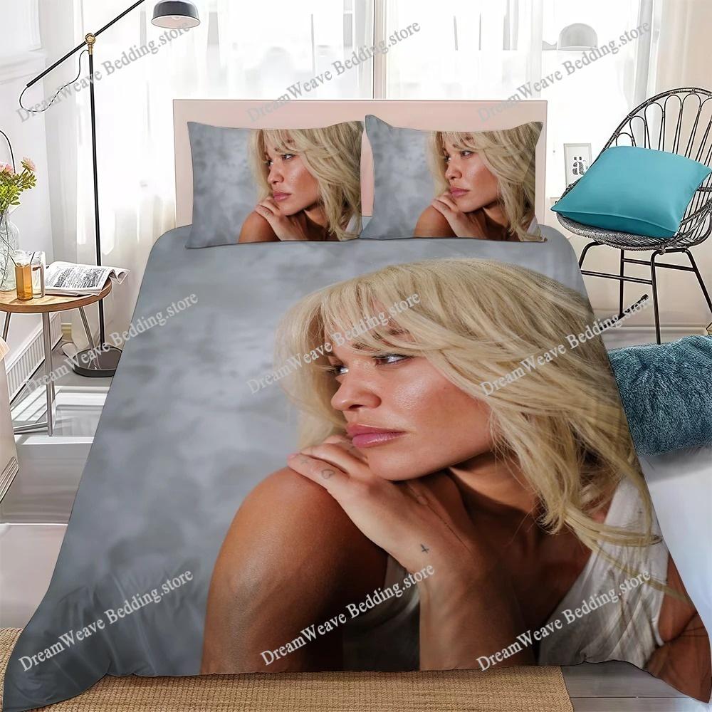 R-Rita Ora Duvet Cover Set Home Style Bedding Soft Laundry Cotton Bed Student Dormitory Gift