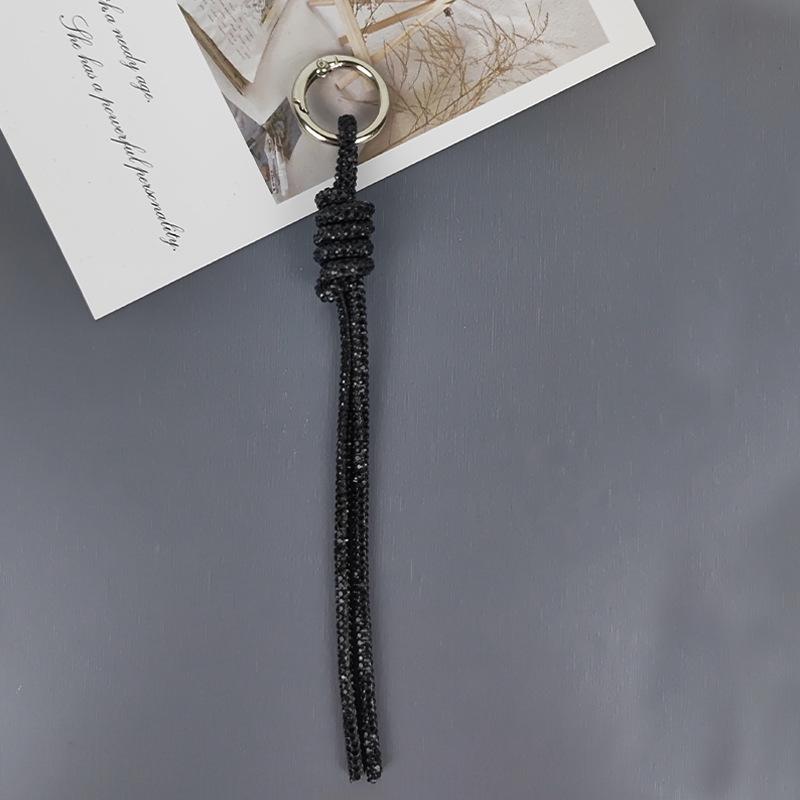 

Women s Rhinestone Braided Lanyard Keychain Pendant