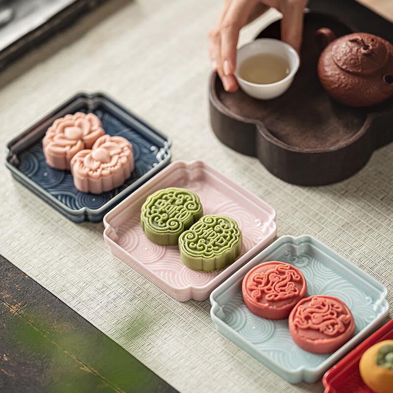 Chinese Ceramic Tea Snack & Fruit Plate