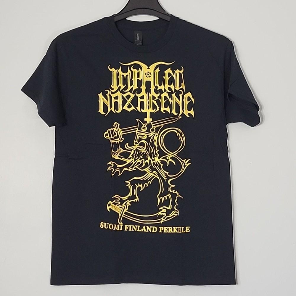 IMPALED NAZARENE Suomi Finland Perkele 2XL T-Shirt Black Mens Band Logo Picture Unisex T-Shirt L
