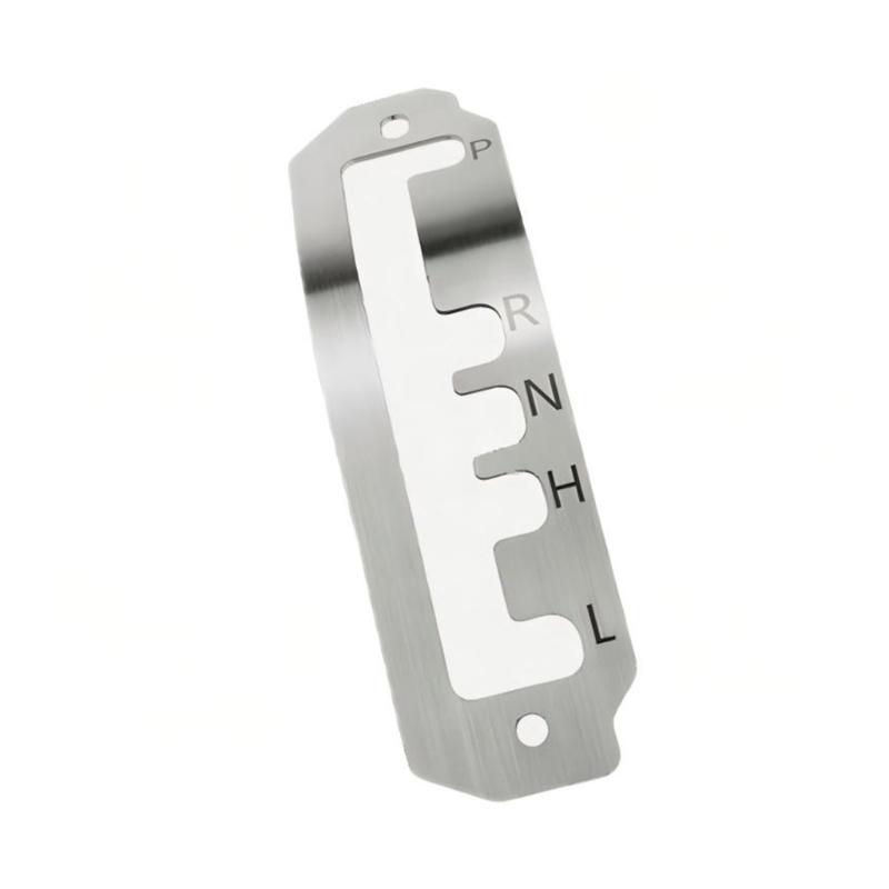 Brushed Metal Selector Gate Panel 707900608 707900506 for HD8 HD9 HD10 UTV Gear Console Replacement, with Marked P R N H L Layout and Defined Manual