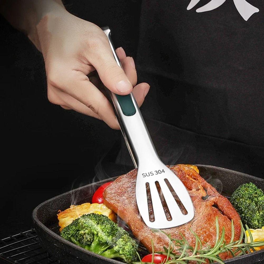 Kitchen Tools Stainless Steel Food Clamp 7/9/12 Inch Steak Tongs New Salad Bread Clamp