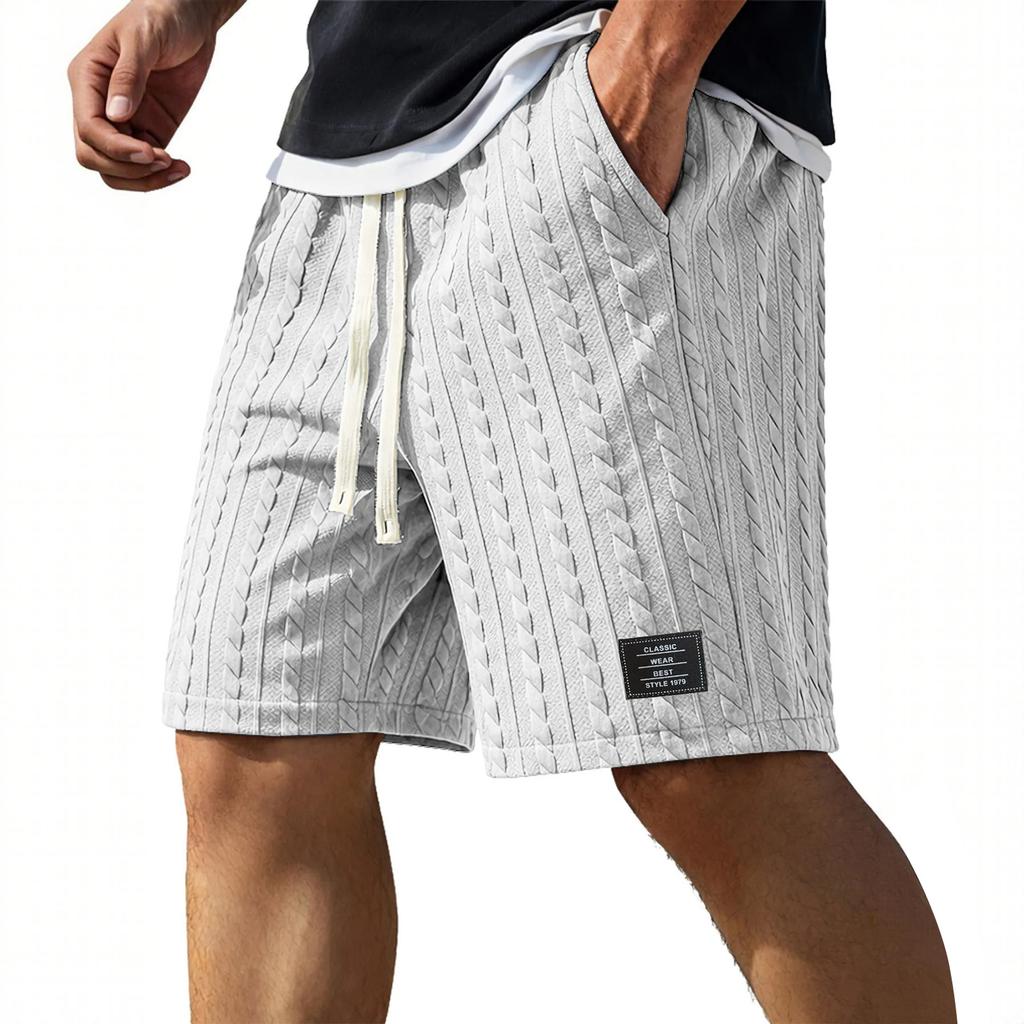 Men's Summer Drawstring Shorts, Men's Casual Straight-Leg Beach Pants