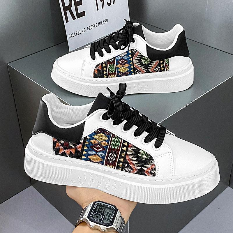 Pantofi bărbați 2025 nou primăvară nișă trend casual pantofi de skate tineret piele talpă groasă înălțare pantofi pâine tide