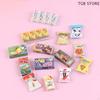 Random Mini Snack 1:12 Dollhouse Miniature Snack Supermarket Food Bagged Crisps Boxed Bread Drink Model Kitchen Decor Toy