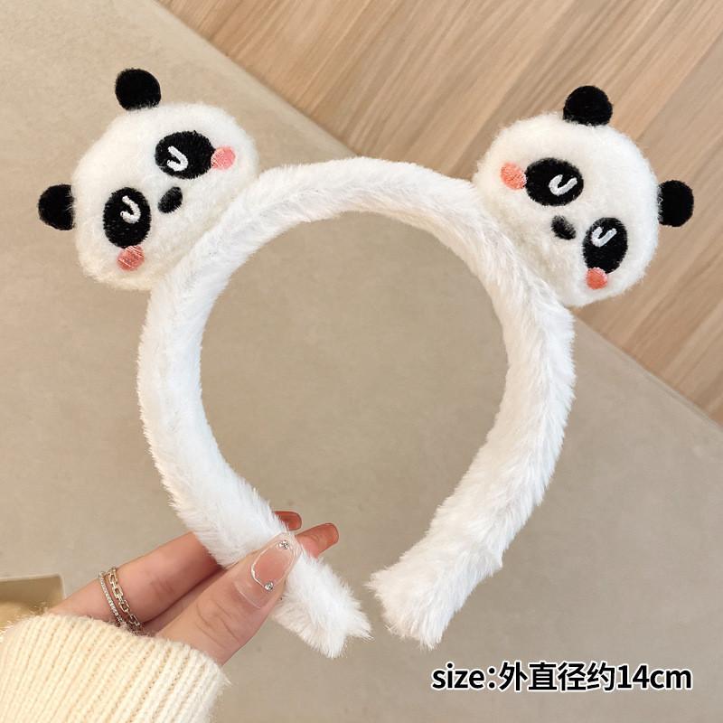 Plush Panda Hair Band Female Cute Three-dimensional Cartoon Animals Versatile Hair Accessories