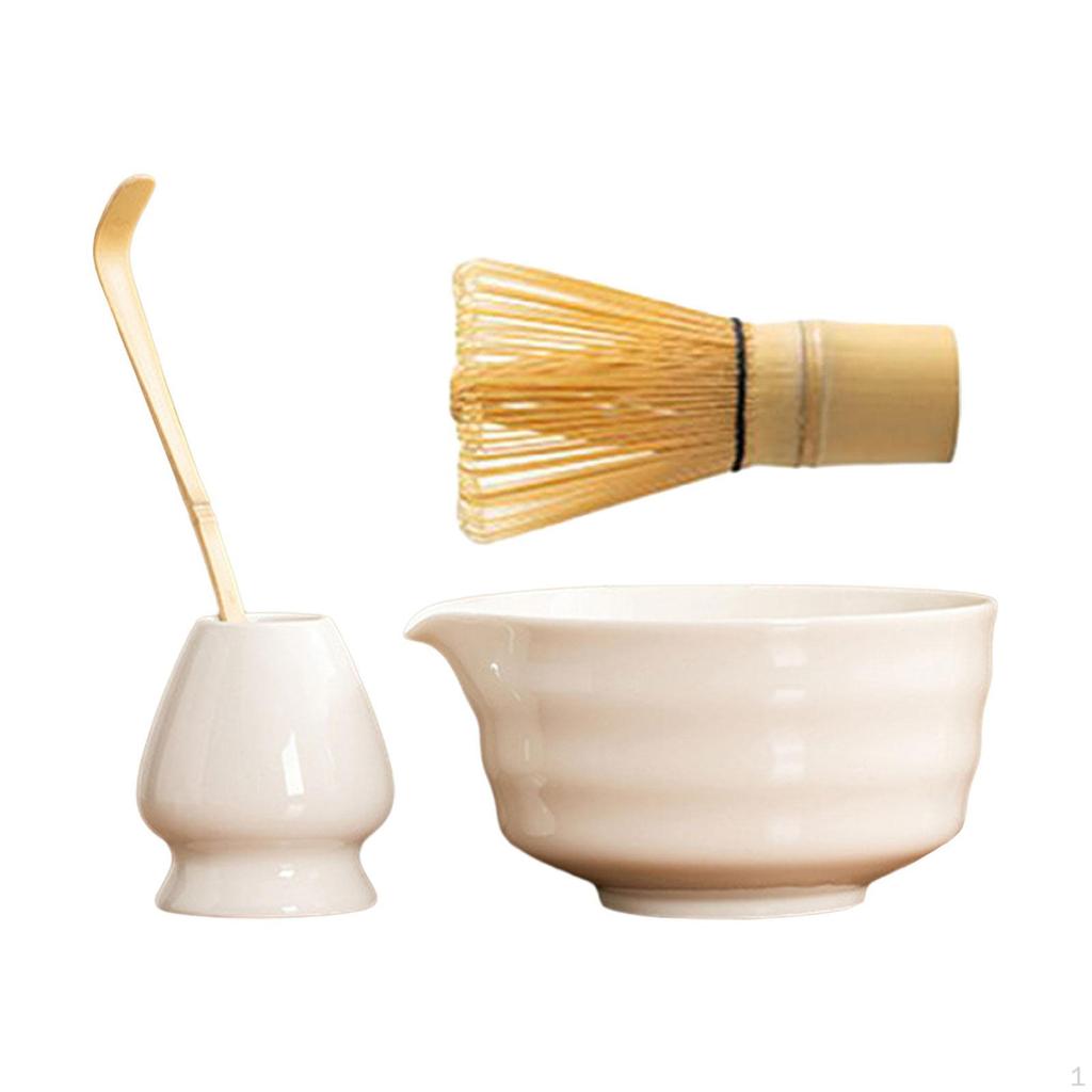 Bambusbesen & Bambuslöffel Set Matcha Zubereitung Zubehör