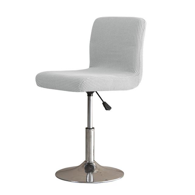 T -Shaped Jacquard Club Swivel Chair Cover Small Size Option Short Back Chair Cover For Dining Room Cooking Space Elasticized Stool Seat Slipcover