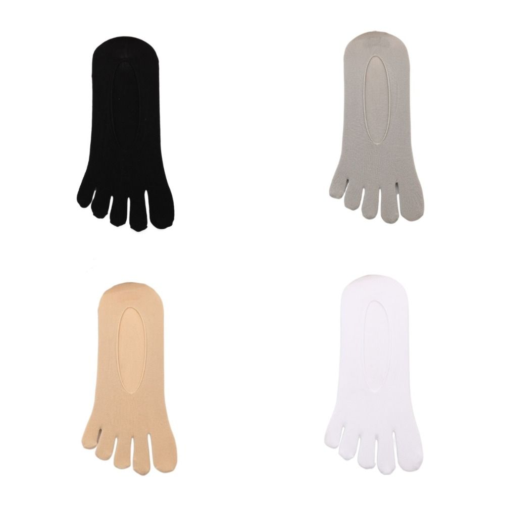 Short Men's Five Finger Socks Transparent Men's Mesh Five Toes Socks Elastic Summer