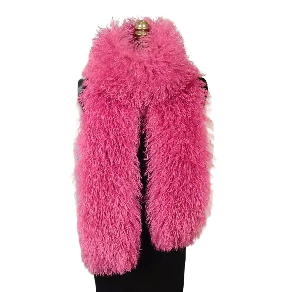 Modieuze 180CM Imitatie Wol Sjaal Dubbelzijdig Lange Stijl Nep Schapenvacht Sjaal Hele Huid Verdikt Y2K Meisjes Sjaal Outdoor