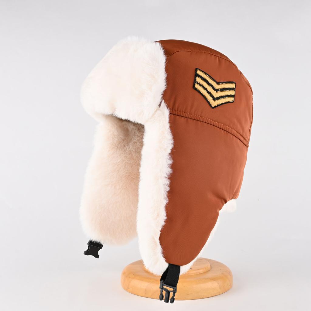 Pilot Hat Men's and Women's Winter Thickened Warm Ear Protection Cotton Hat Outdoor Cycling Cold Snow Hat