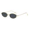 New ultra-light fine metal small oval sunglasses, millennial spice girls style daily riding, self-driving vacation sunshade sunglasses