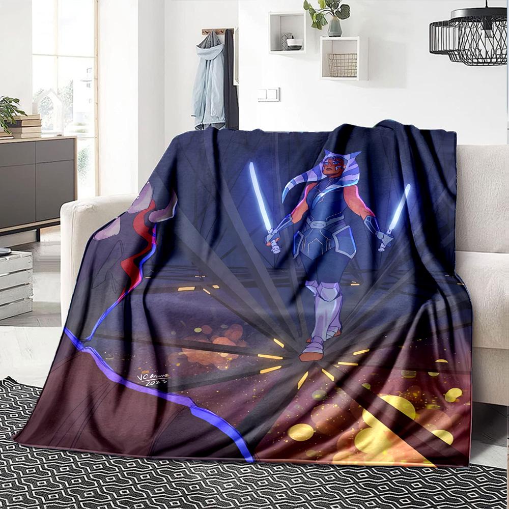 Star Wars Blanket Soft Warm Cozy Great for Livingroom Chair Office Chair All-Season Use Digital Print Ideal Gift for Friends Family Couples Picnic