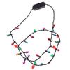 Light Glowing Led Necklace Flashing Light-Up Blinking Christmas Lights Costume Necklace 8 Led Bulbs Glow Props Party Supply