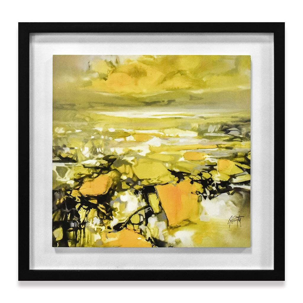 Scott Naismith Yellow Matter 2 Wood Framed Plaque