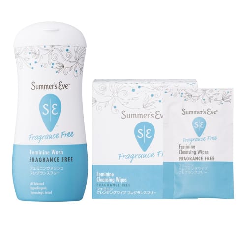Summer's Eve [Official Manufacturer] Fragrance-Free Intimate Care Set, Feminine Cleansing Wipes, Fragrance-Free Set, Intimate Care, Odor Control Soap,