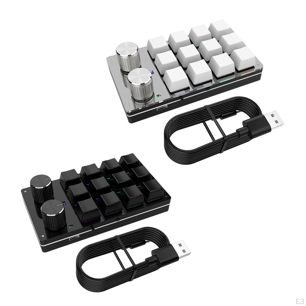 12 Key Mechanical Gaming Keyboard, Keypad Volume Modulation s 2 Knobs DIY