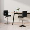 Day and Night - Day and Night Swivel Dining Chairs 2 Units Black Synthetic Leather
