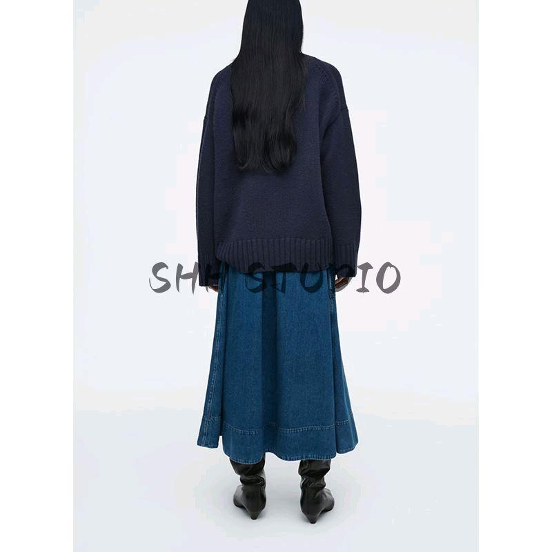 CS Spring New Women's Clothing Fashion Style Easiest for Match Standard Edition Mid-Length Denim Skirt 1256709