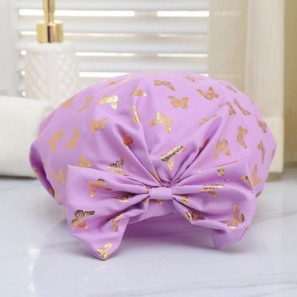 

Waterproof Dry Hair Cap Fashion Shower Hair Bonnet Durable Bath Hair Set Hotel