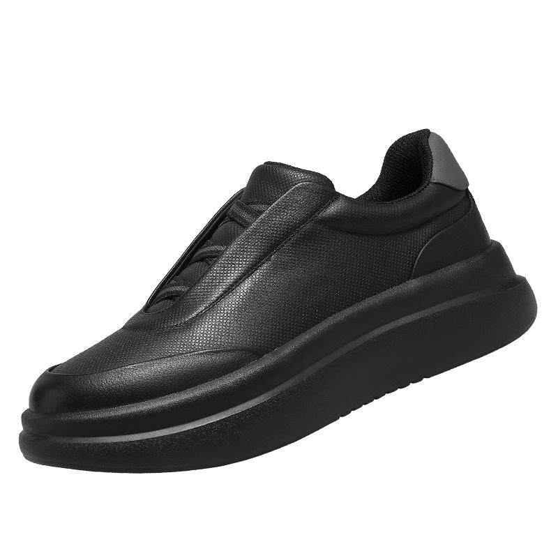 DESAI Men s Laceless Leather Casual Board Shoes 38