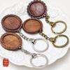 DIY Wooden Lace Base Keyring with Embroidery Kit & Snap Button