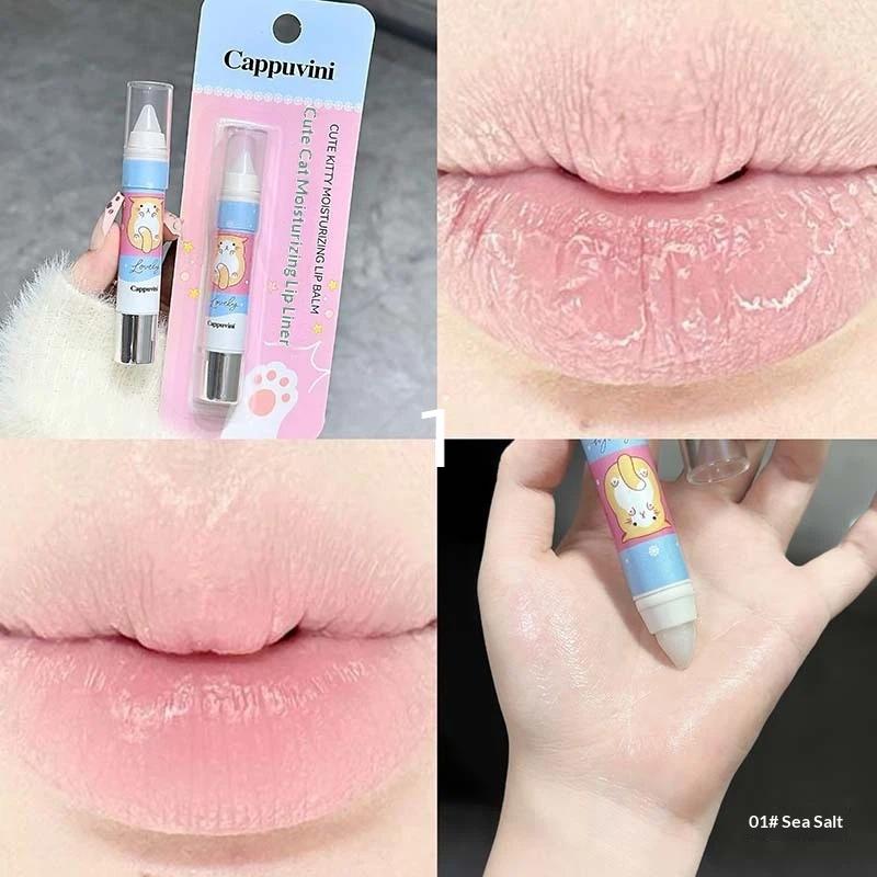 Cappuvini Cat Moisturizing Lip Balm Gentle Formula Moisturizing Long-Lasting Nourishing Lip Care Essential For Autumn Winter