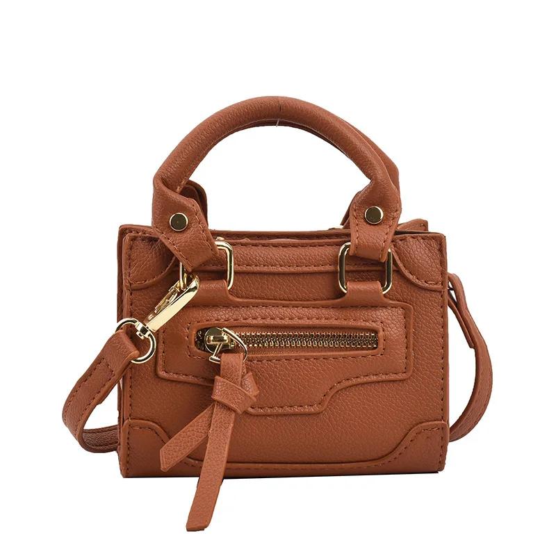 Autumn and Winter New Korean Version Mini Locomotive Small Square Bag Foreign Style Girls Concave Messenger Women's Bag