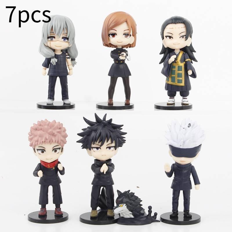 Kaisen Jujutsu 6pcs Figurine Anime Model Cake Ornament Festival Garnish Xmas