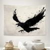 Arazzo Corvo Gotico da Appendere a Parete Arte Foresta Oscura Decorazione Casa Arazzo Uccello Mistico Estetica Grunge Vintage Decorazione Stanza