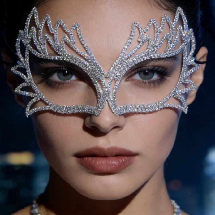 Masquerade GlassesMask Rhinestones EyeMask Masquerade Crystal EyeMask PromMask