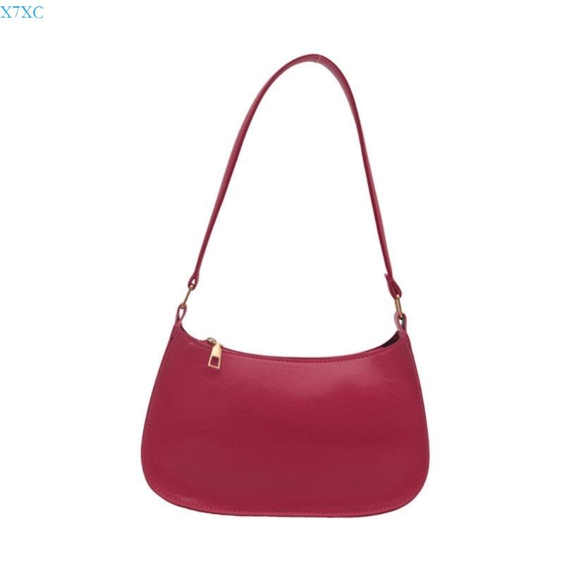 X7XC Trendy Ladies Shoulder Bag with Zippered Closure and Spacious Storage Space роза розовый