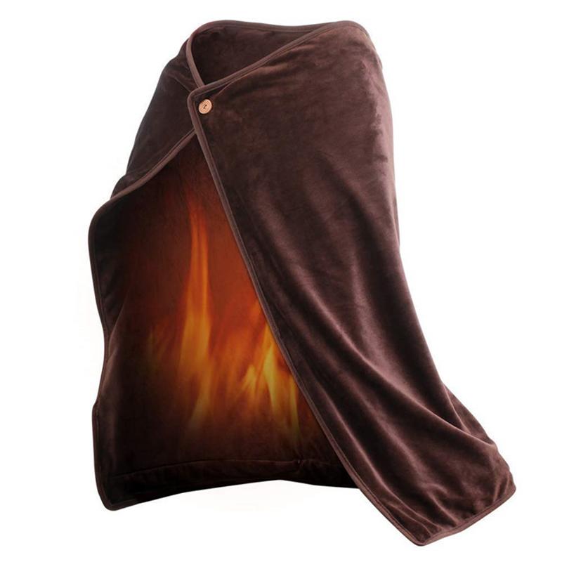 70x100cm USB Electric Heating Shawl Heating Blanket Washable 6 Heat Settings Heated Blanket Thermal Knee Pads Working Heating